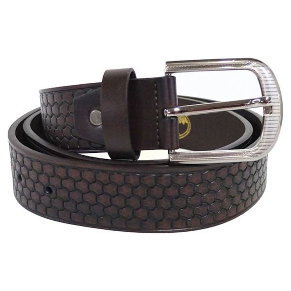 Woodland Creek Men's Fish Detail Brown Belt Size - 36"